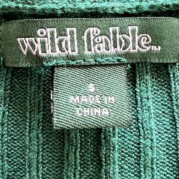 WILD FABLE cardigan sweater long small green button front - Picture 10 of 10